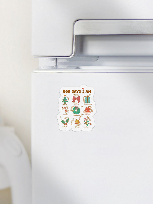 God Says I Am Boho Christmas Christian Jesus Magnet