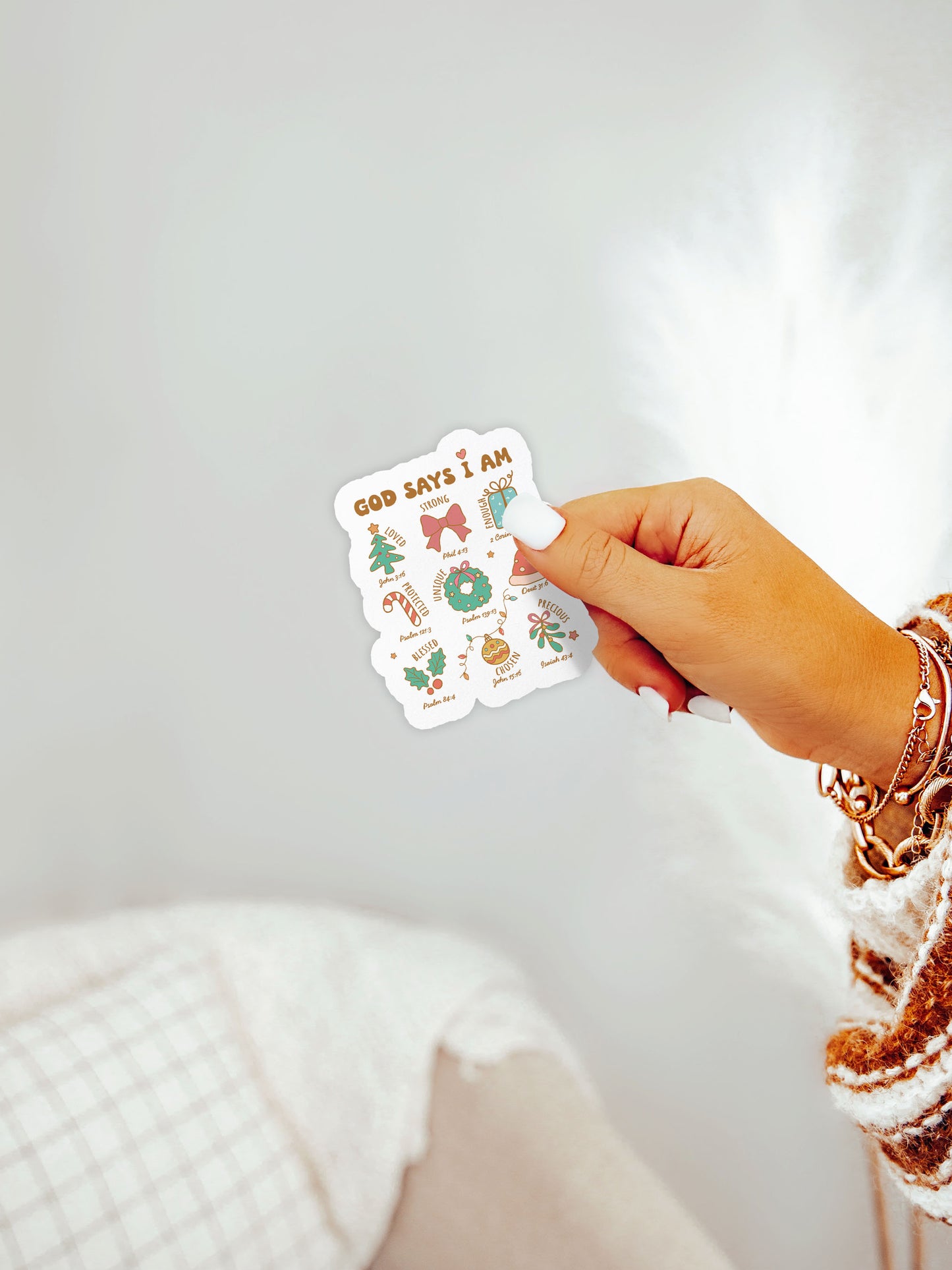 God Says I Am Boho Christmas Christian Jesus Magnet