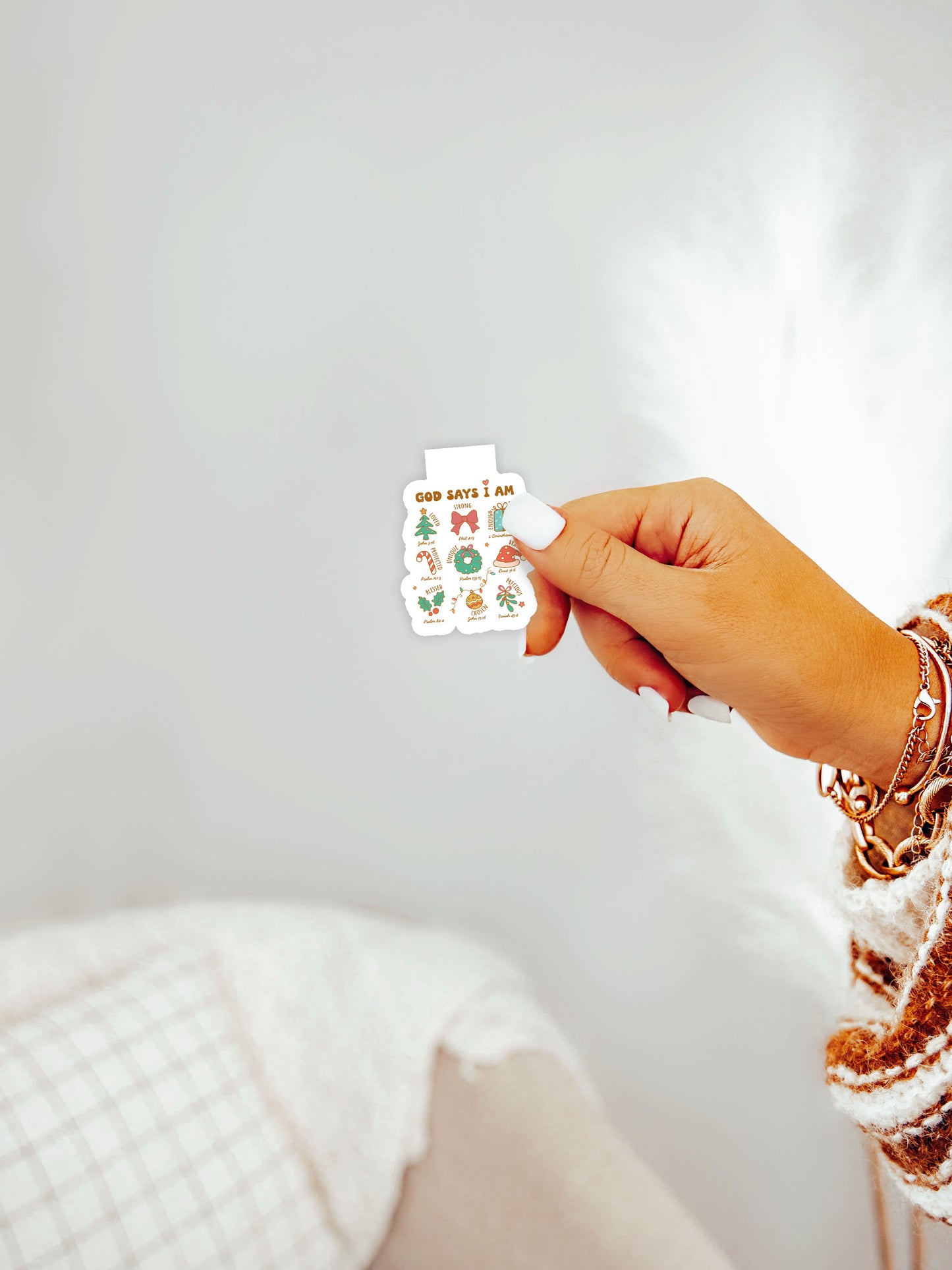 God Says I Am Boho Christmas Christian Jesus Magnetic Bookmark