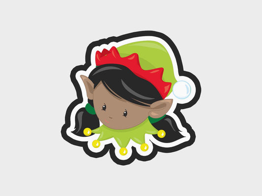 Elf Girl Christmas Faces Cookie Cutter STL Files