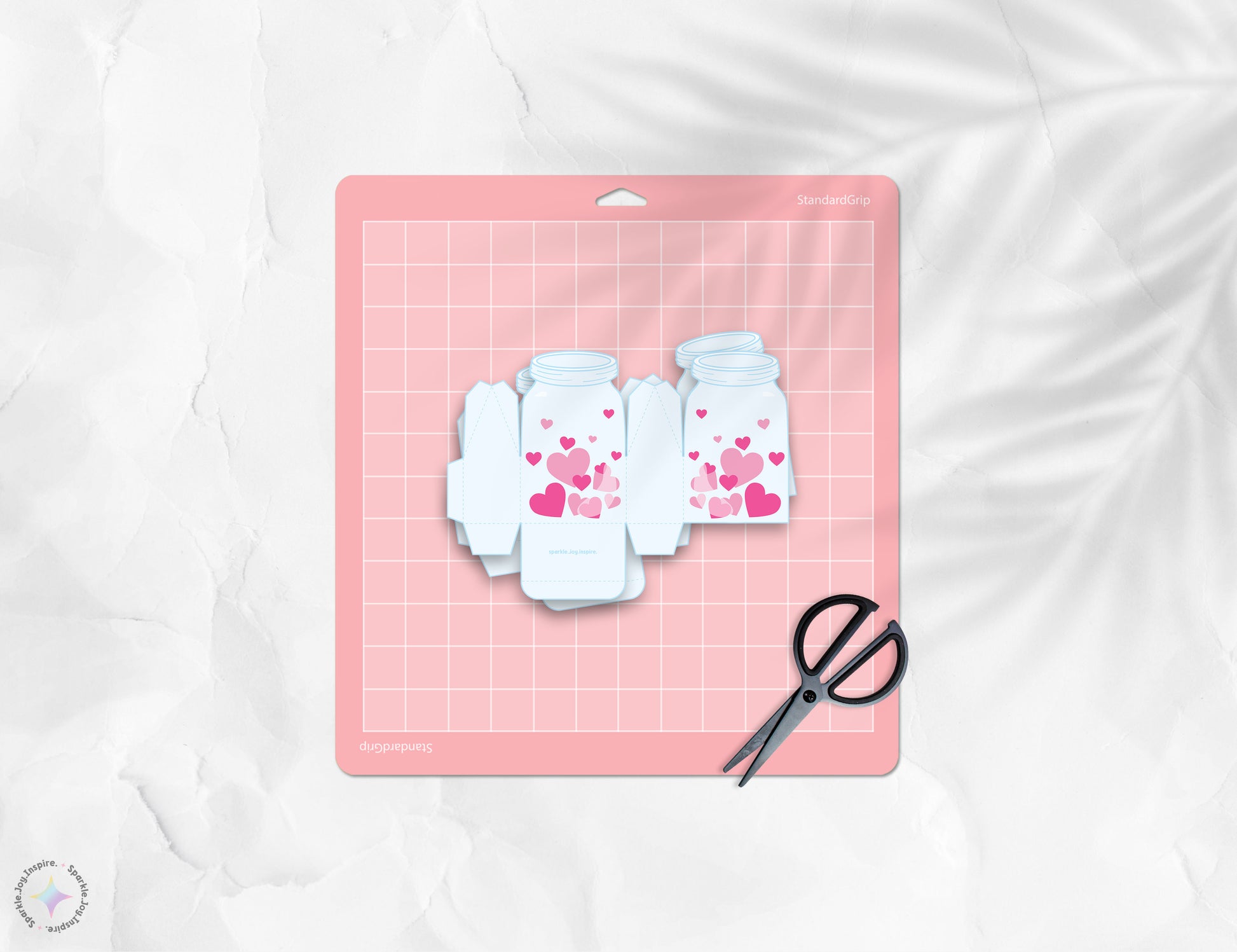 Jar Of Hearts Pink Hearts Valentine Favor Box Paper Craft Printable Paper Crafts