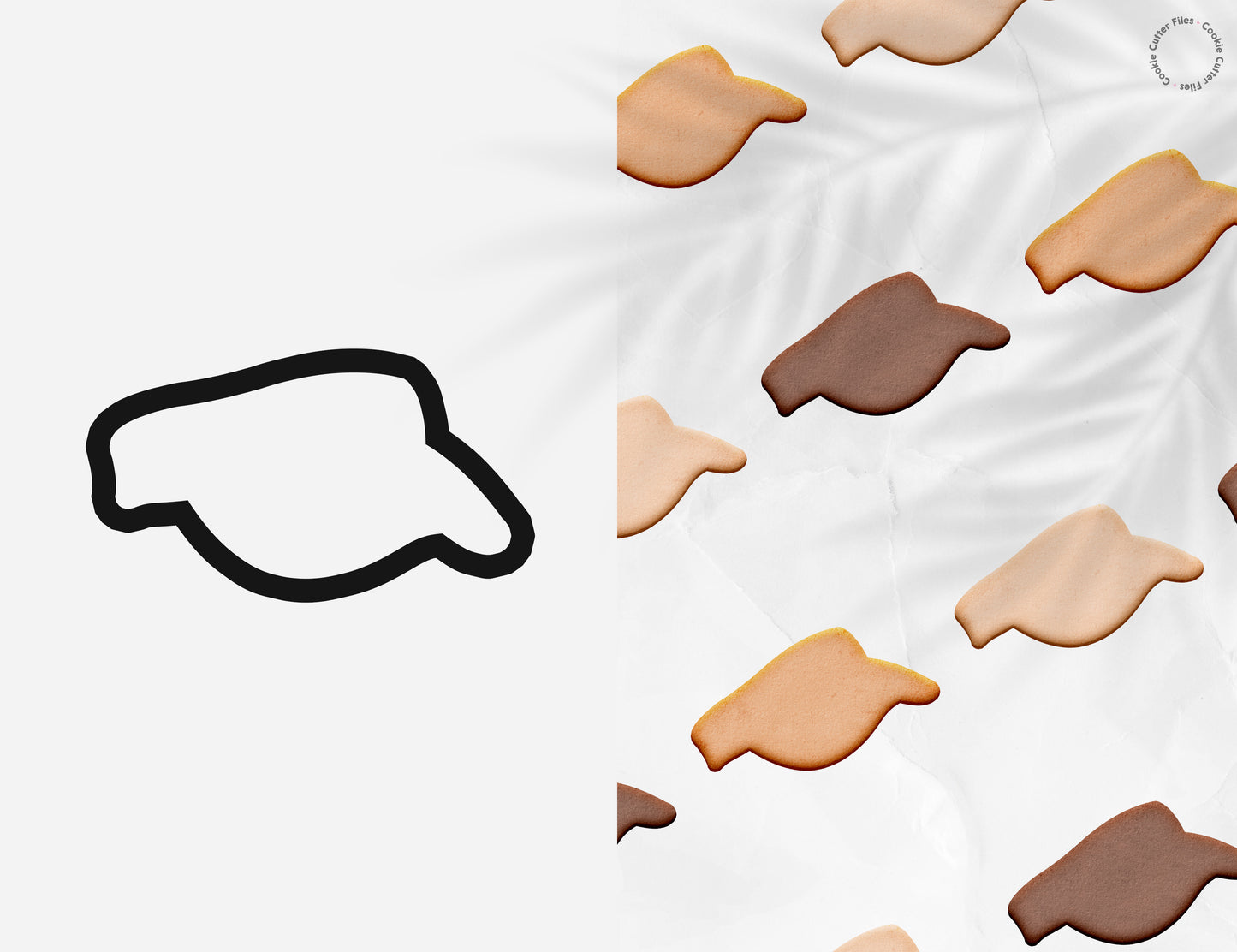 Golf Visor Hat Cookie Cutter STL Files Cookie Cutter Files