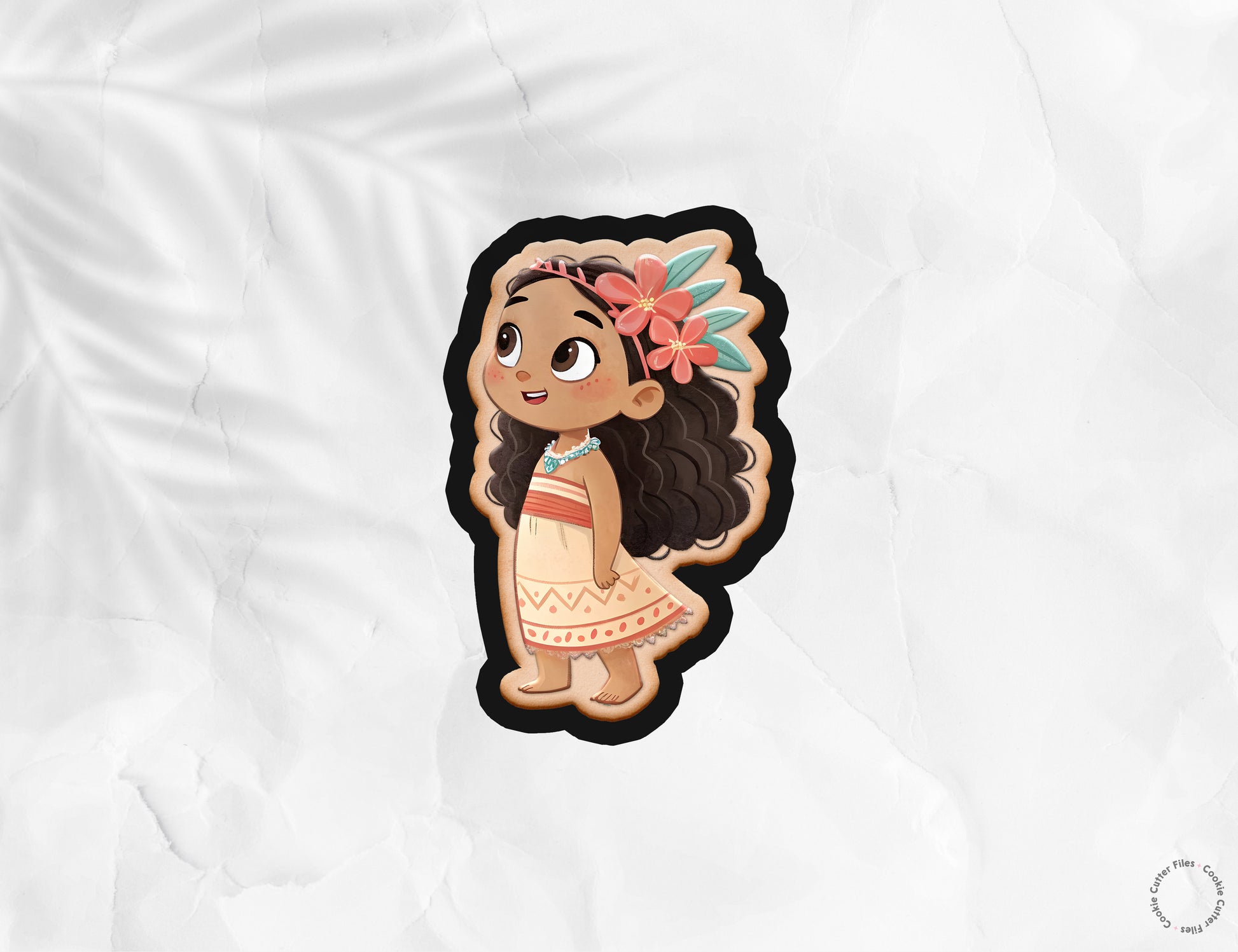 Polynesia Little Princess Cookie Cutter STL Files Cookie Cutter Files