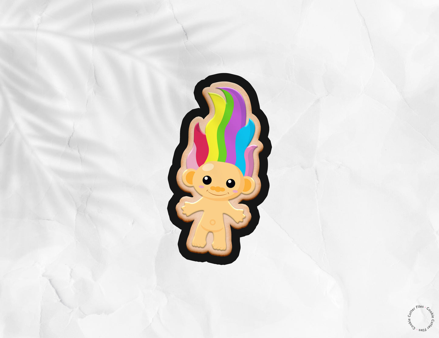 Troll Baby Nostalgia 90s Cookie Cutter STL Files Cookie Cutter Files