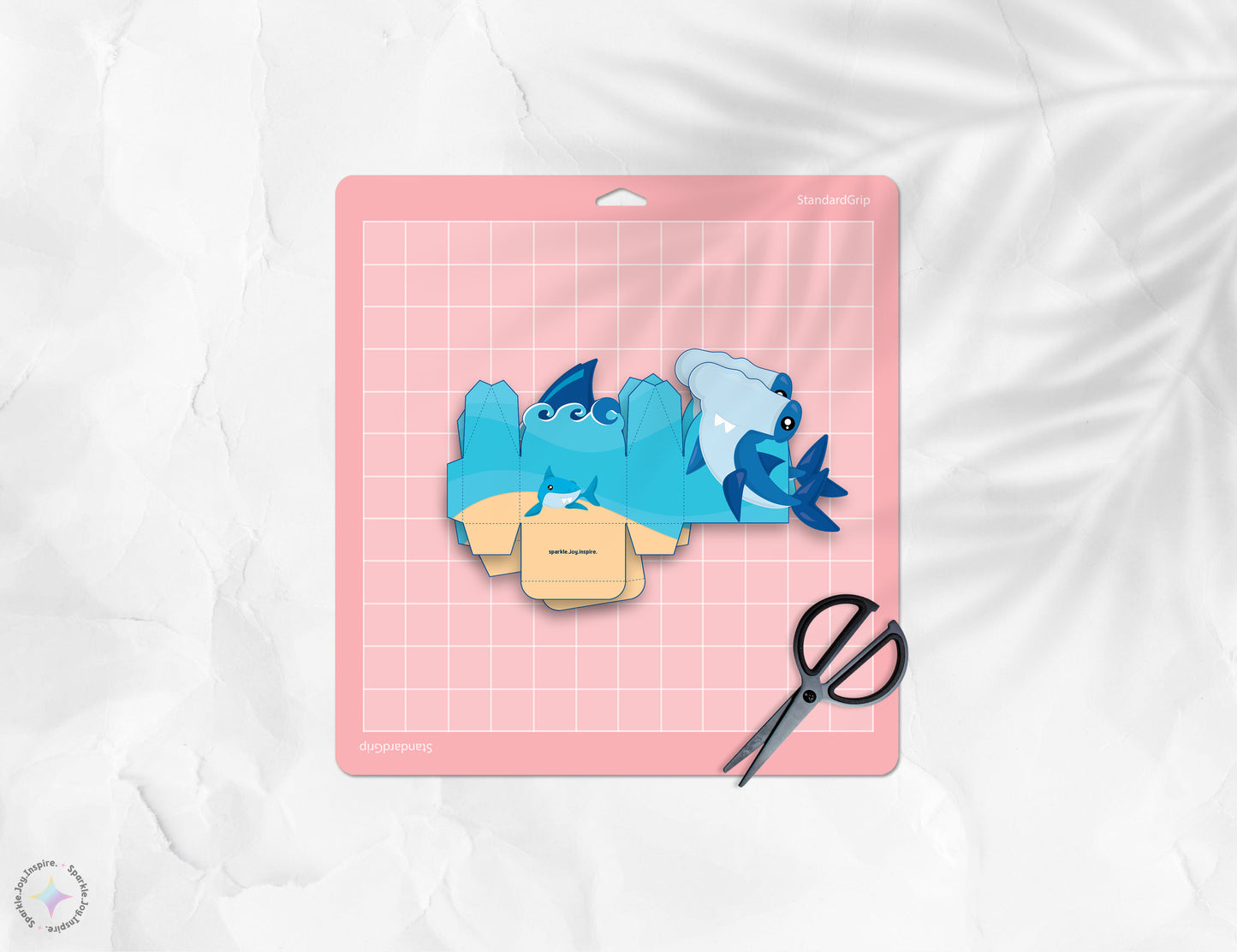 Shark Ocean Swimming Favor Box Paper Craft Printable Paper Crafts