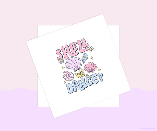 Shell We Dance Groovy Summer Sublimation Transfer Print