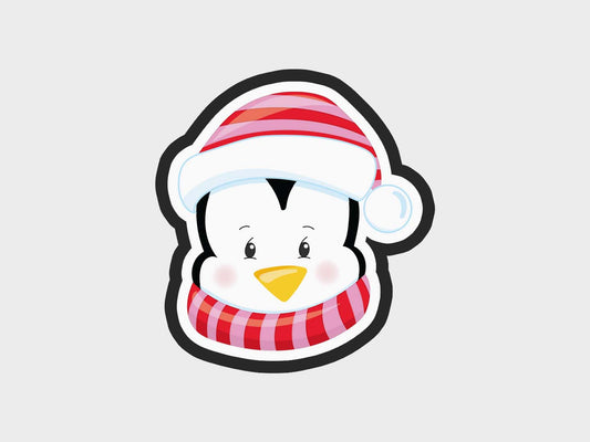 Penguin Christmas Faces Cookie Cutter STL Files