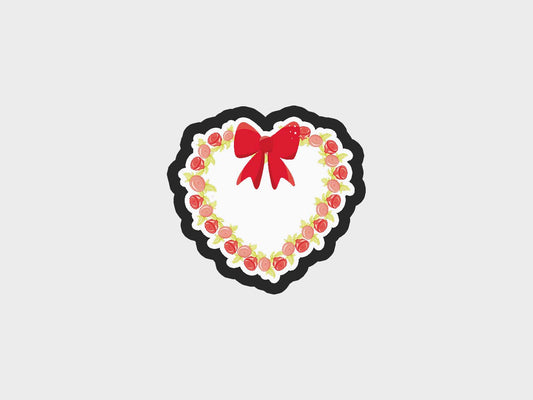 Flower Wreath Valentine Gifts Cookie Cutter STL Files