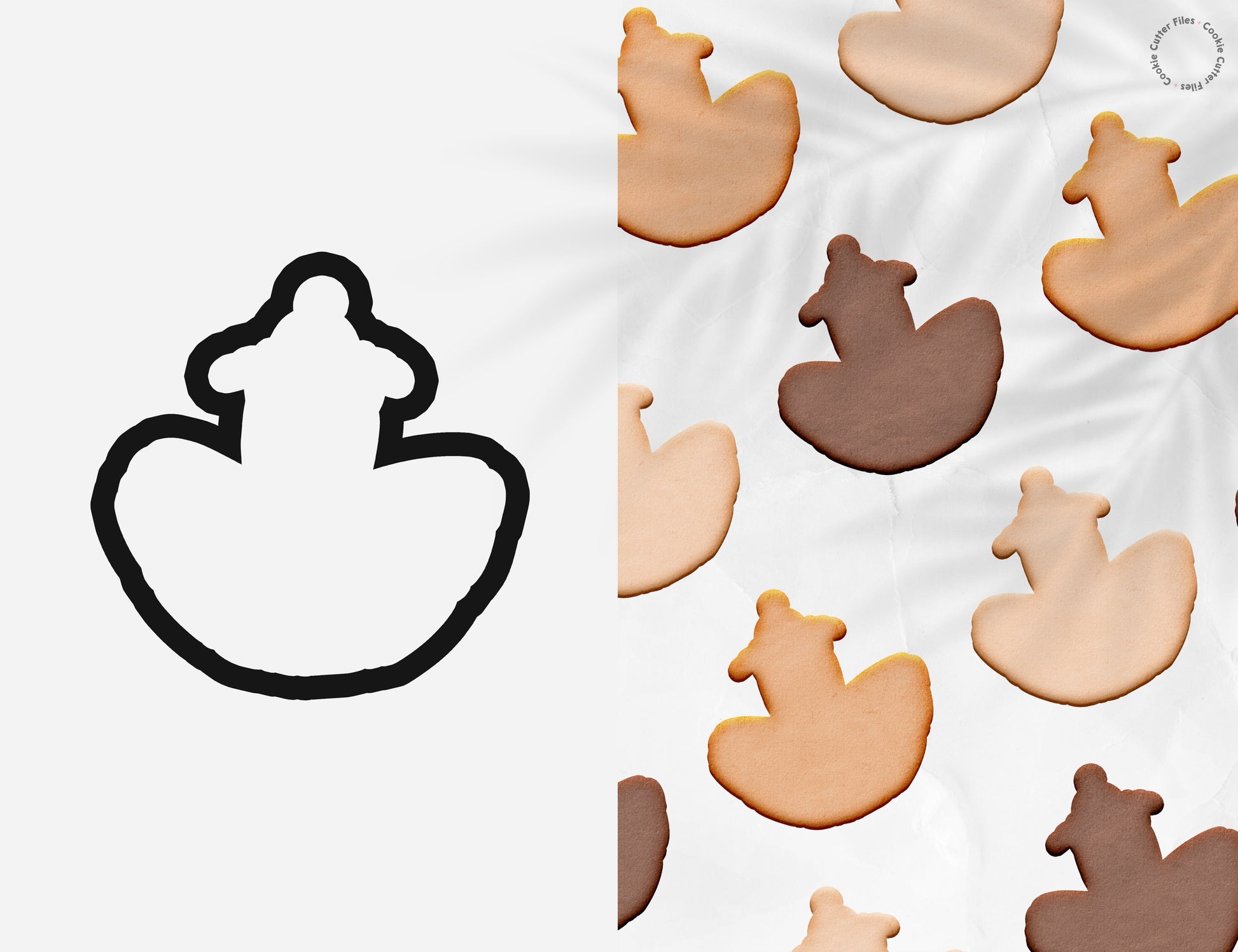 Ballerina Tutu Cookie Cutter STL Files Cookie Cutter Files