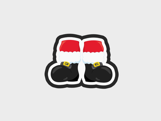 Santa Christmas Feet Cookie Cutter STL Files