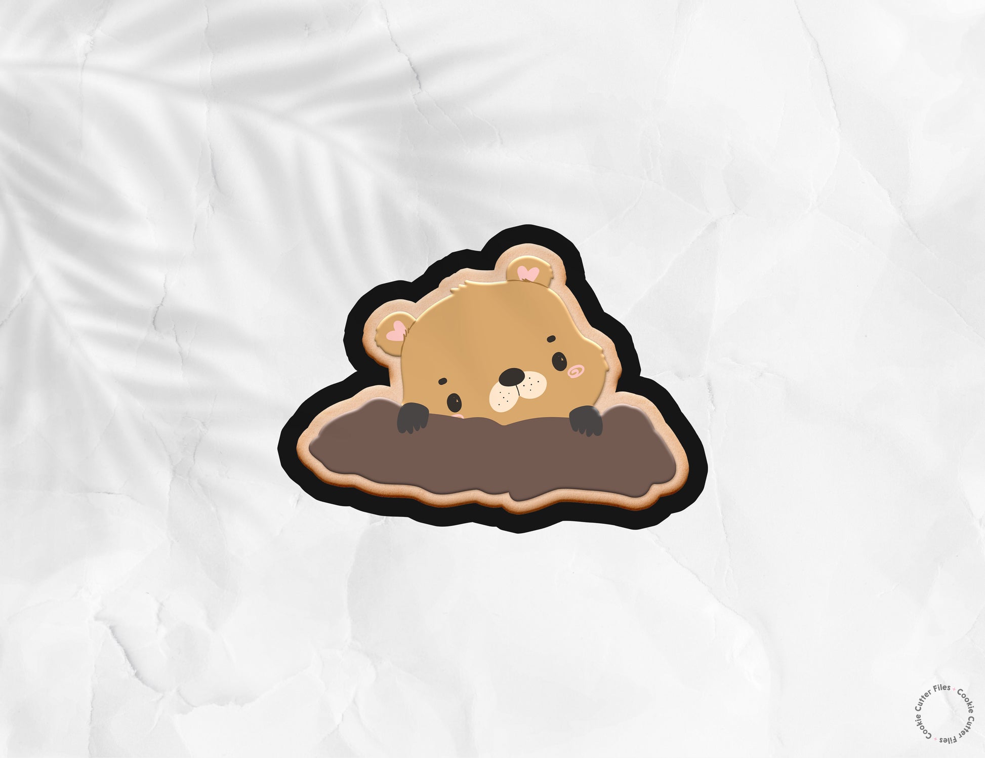 Groundhog Peeking Cookie Cutter STL Files Cookie Cutter Files
