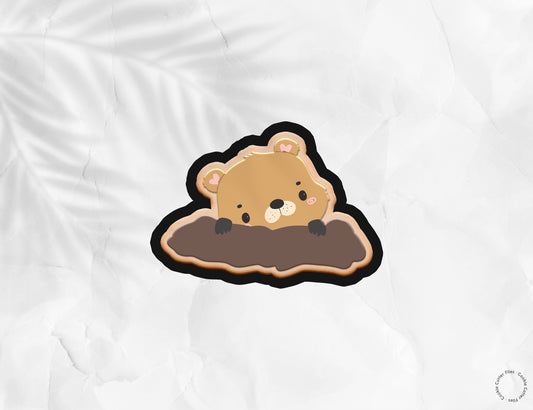 Groundhog Peeking Cookie Cutter STL Files Cookie Cutter Files