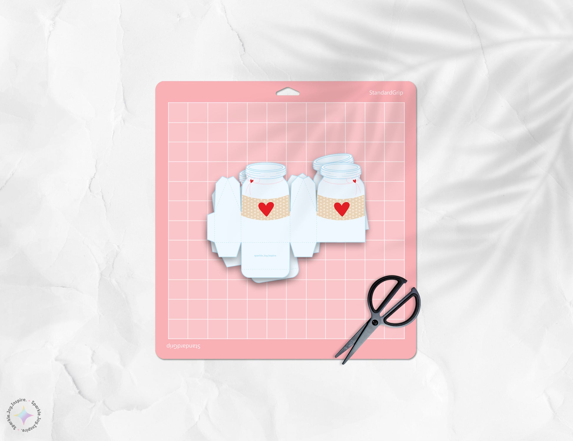 Jar Of Hearts Ribbon Valentine Favor Box Paper Craft Printable Paper Crafts