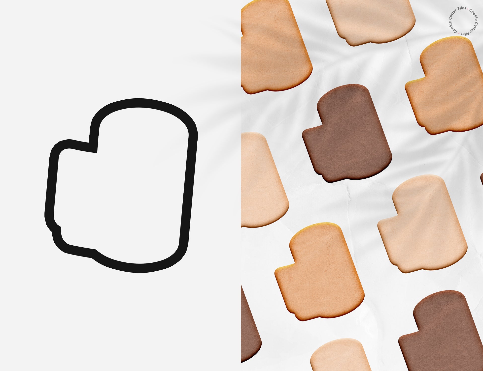 Film Roll Nostalgia 90s Cookie Cutter STL Files Cookie Cutter Files