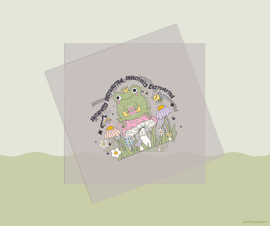 Naturally Introverted Selectively Extroverted Mental Health DTF Transfer Print