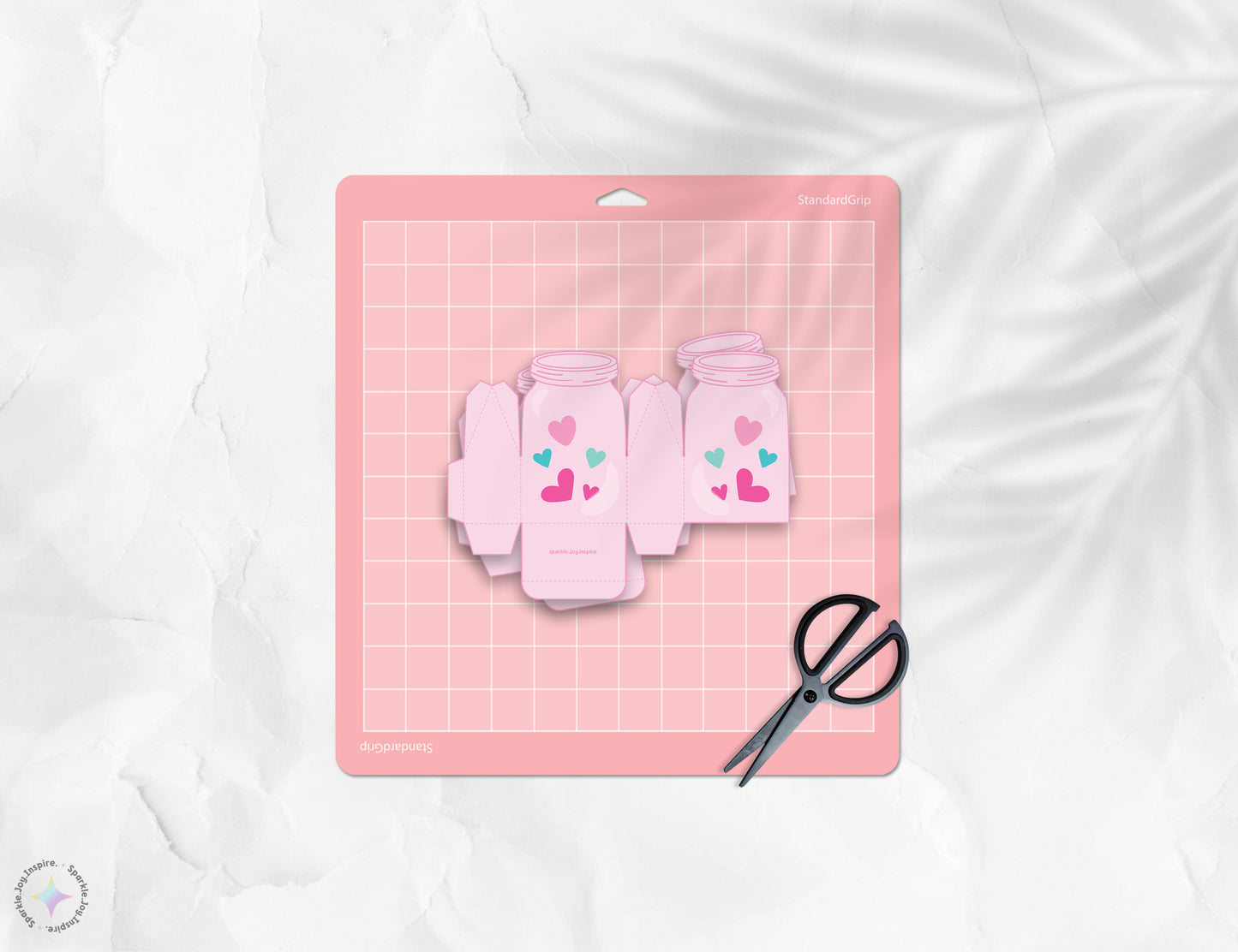 Jar Of Hearts Floating Hearts Valentine Favor Box Paper Craft Printable Paper Crafts