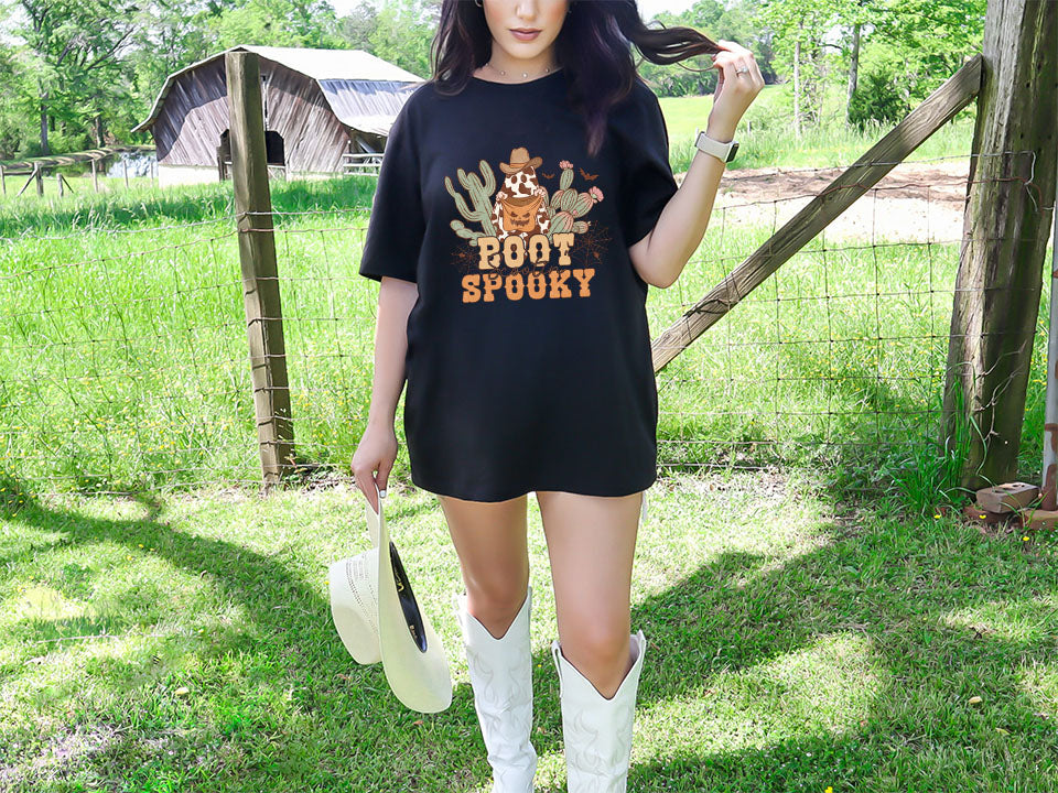 Boot Scootin Spooky Howdy Western Halloween DTF Transfer Print