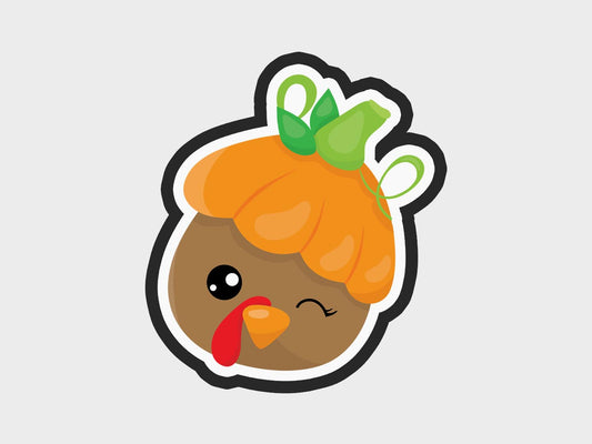 Pumpkin Thanksgiving Turkey Faces Cookie Cutter STL Files