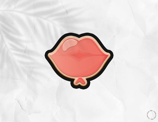 Galentine Balloon Lips Valentine Cookie Cutter STL Files Cookie Cutter Files