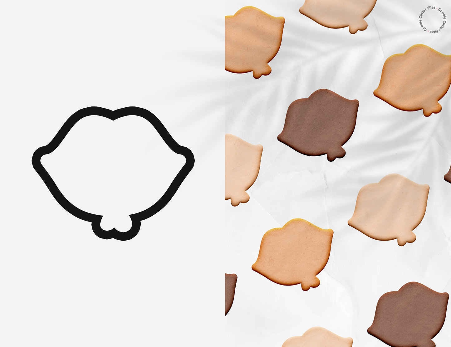 Galentine Balloon Lips Valentine Cookie Cutter STL Files Cookie Cutter Files