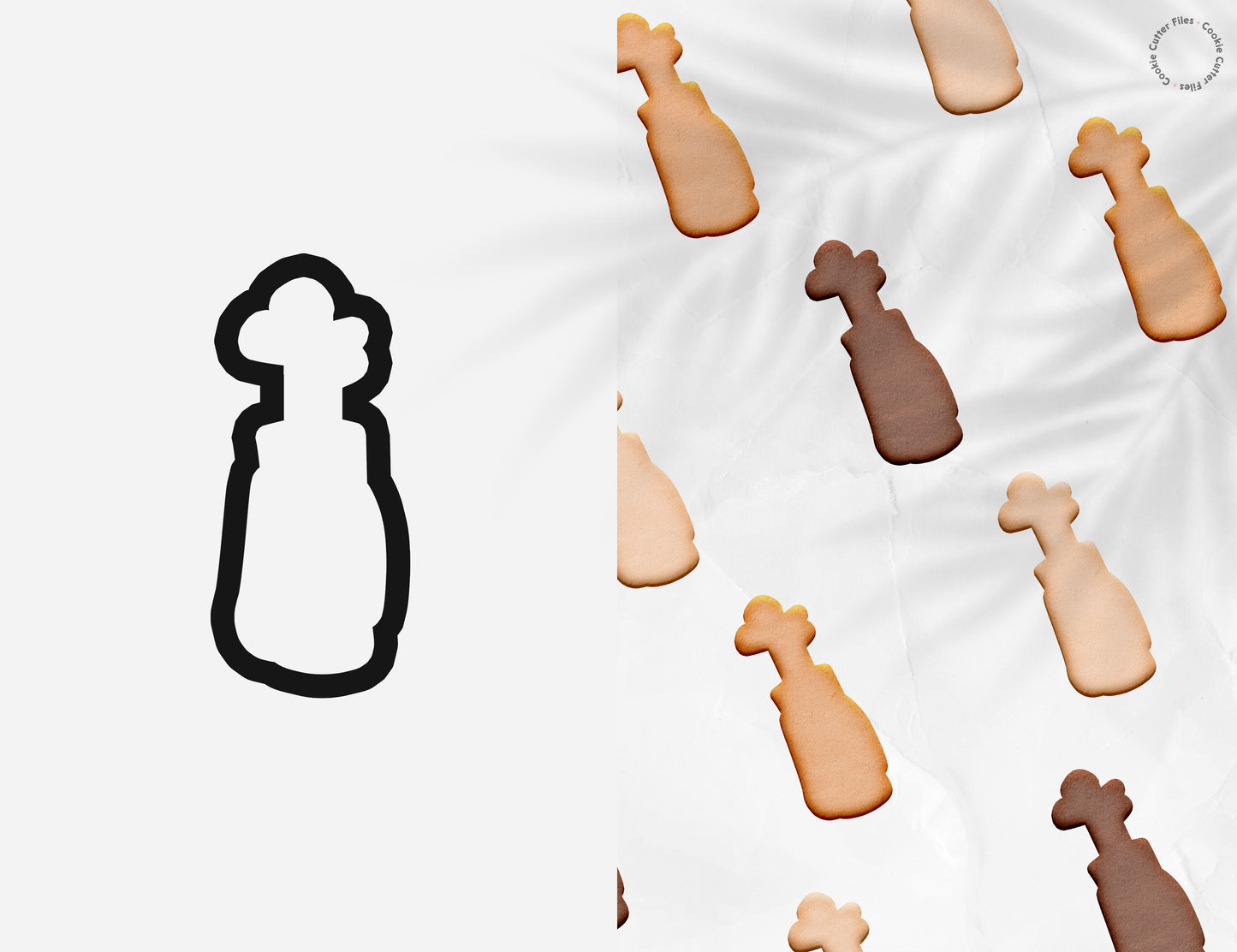 Golf Clubs Bag Cookie Cutter STL Files Cookie Cutter Files