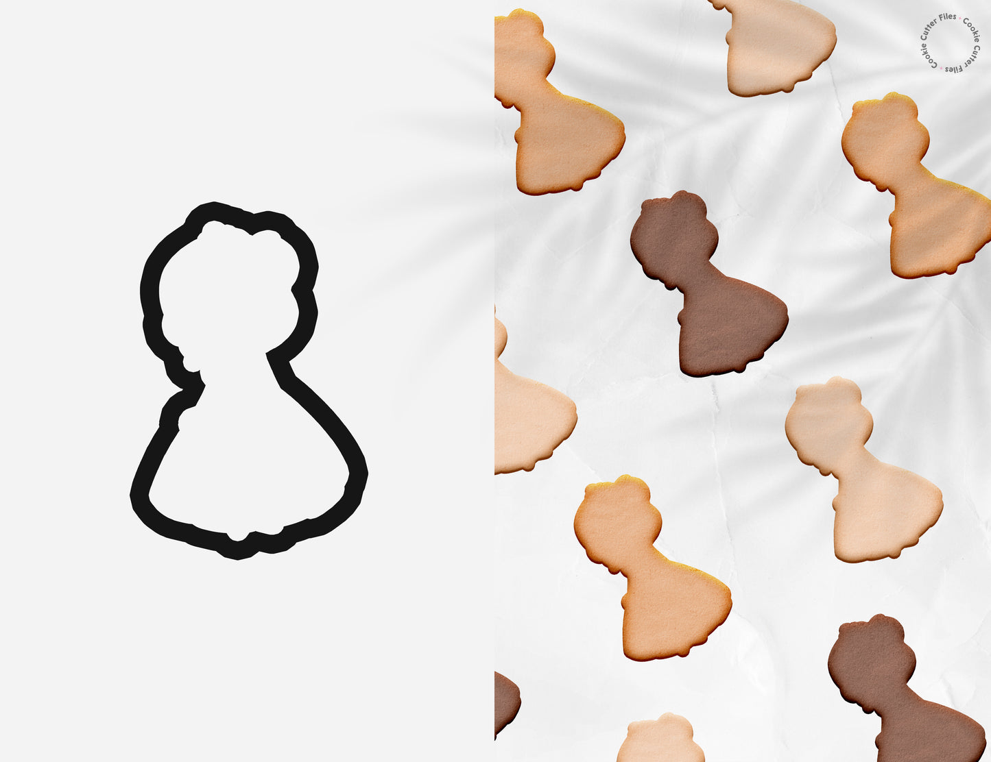 Snow Little Princess Cookie Cutter STL Files Cookie Cutter Files