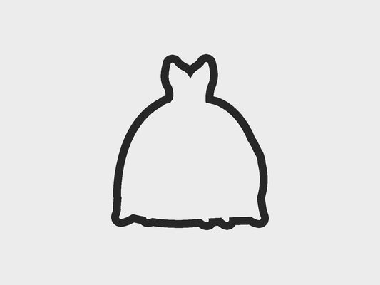 Frog Inspired Princess Dress Cookie Cutter STL Files