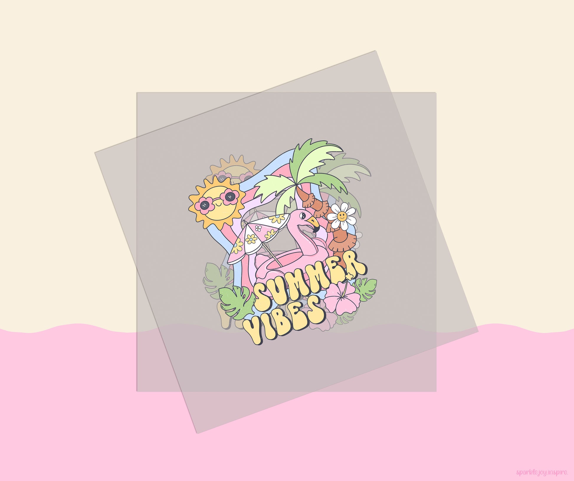 Summer Vibes Groovy Summer DTF Transfer Print