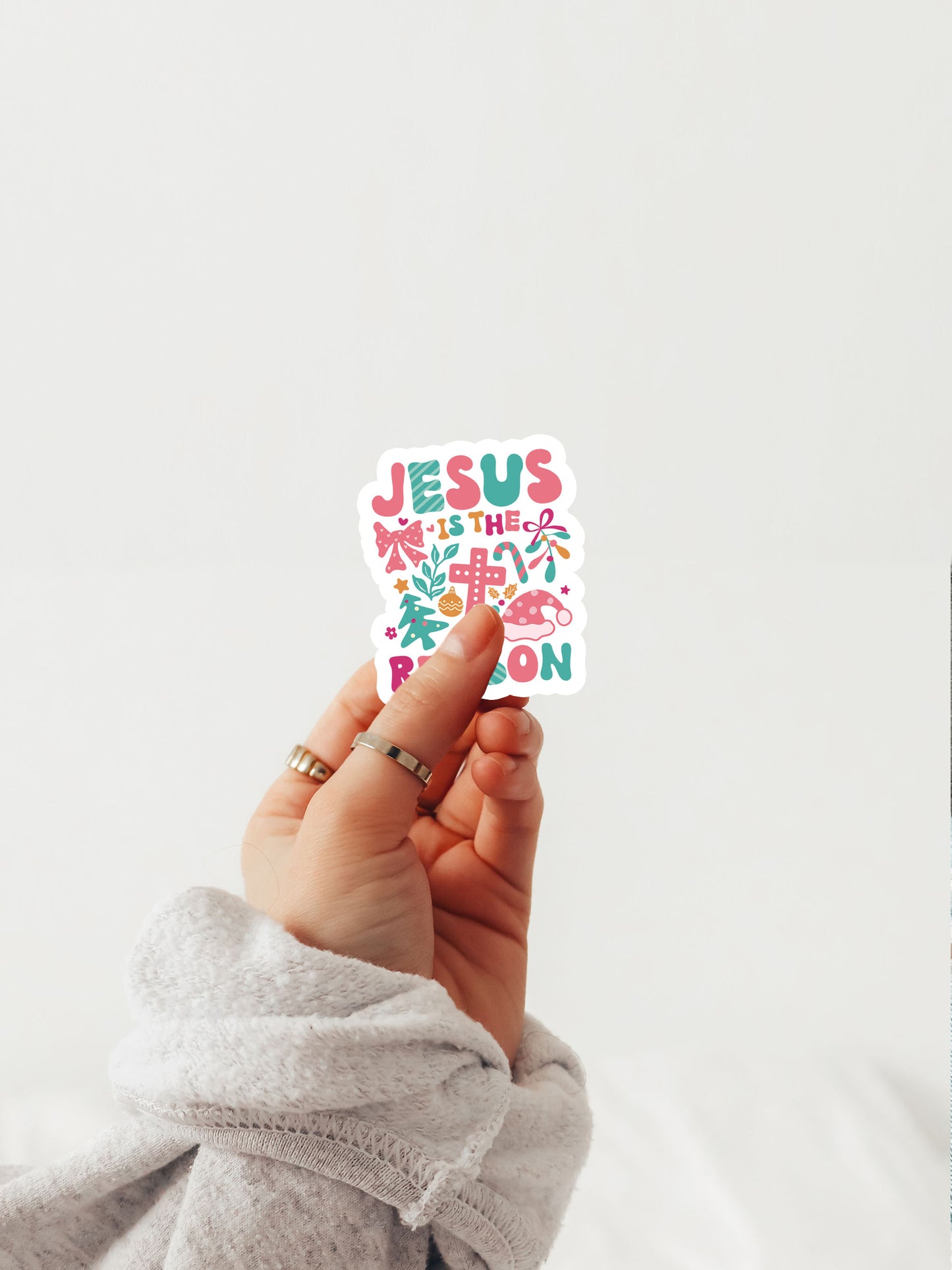 Jesus Is The Reason Boho Christmas Christian Jesus Sticker