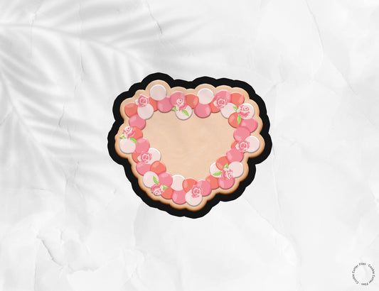 Galentine Heart Wreath Valentine Cookie Cutter STL Files Cookie Cutter Files