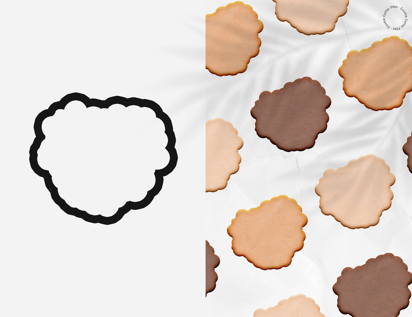 Galentine Heart Wreath Valentine Cookie Cutter STL Files Cookie Cutter Files