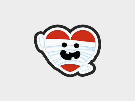 Mummy Halloween Hearts Cookie Cutter STL Files