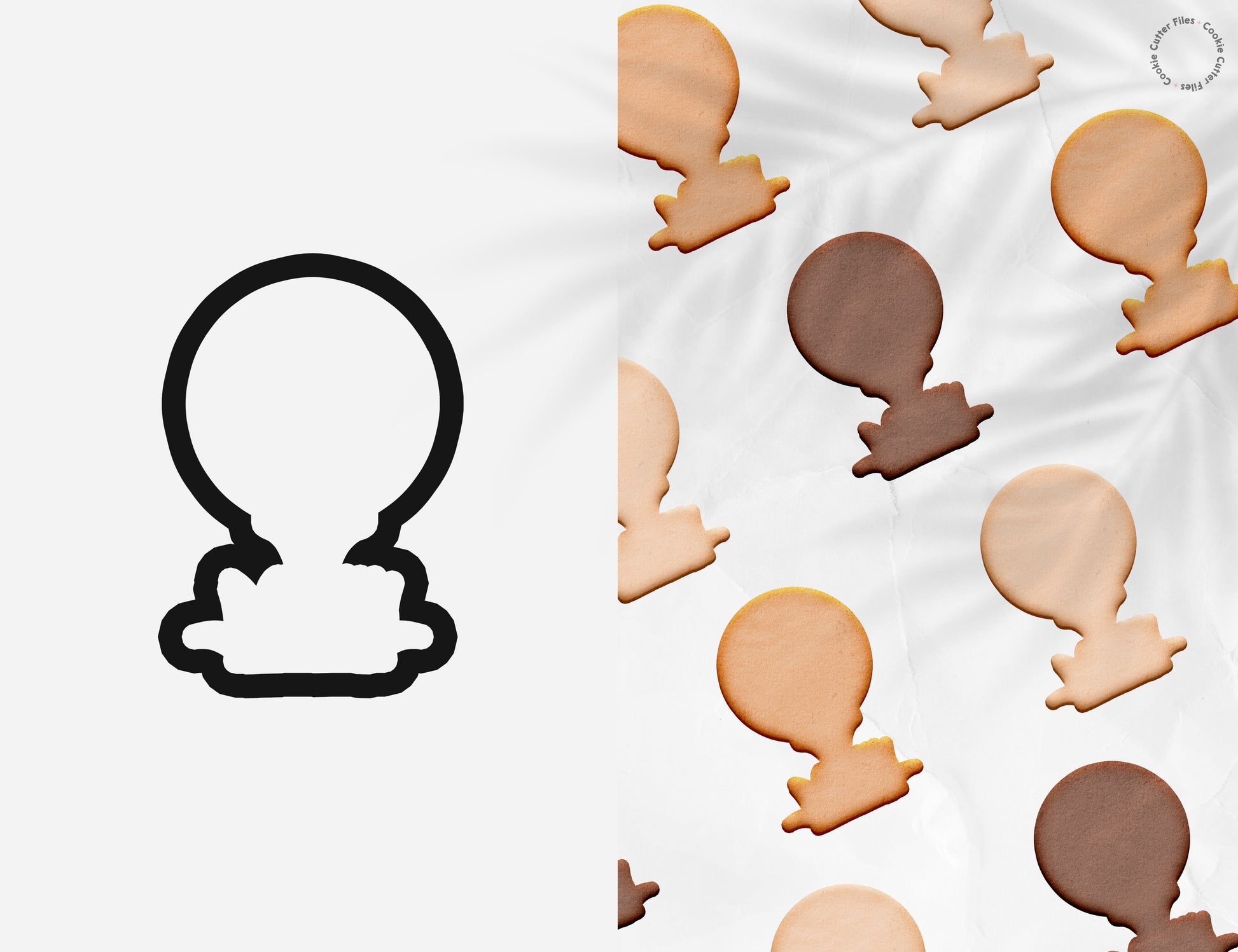 Golf Ball Tee Cookie Cutter STL Files Cookie Cutter Files