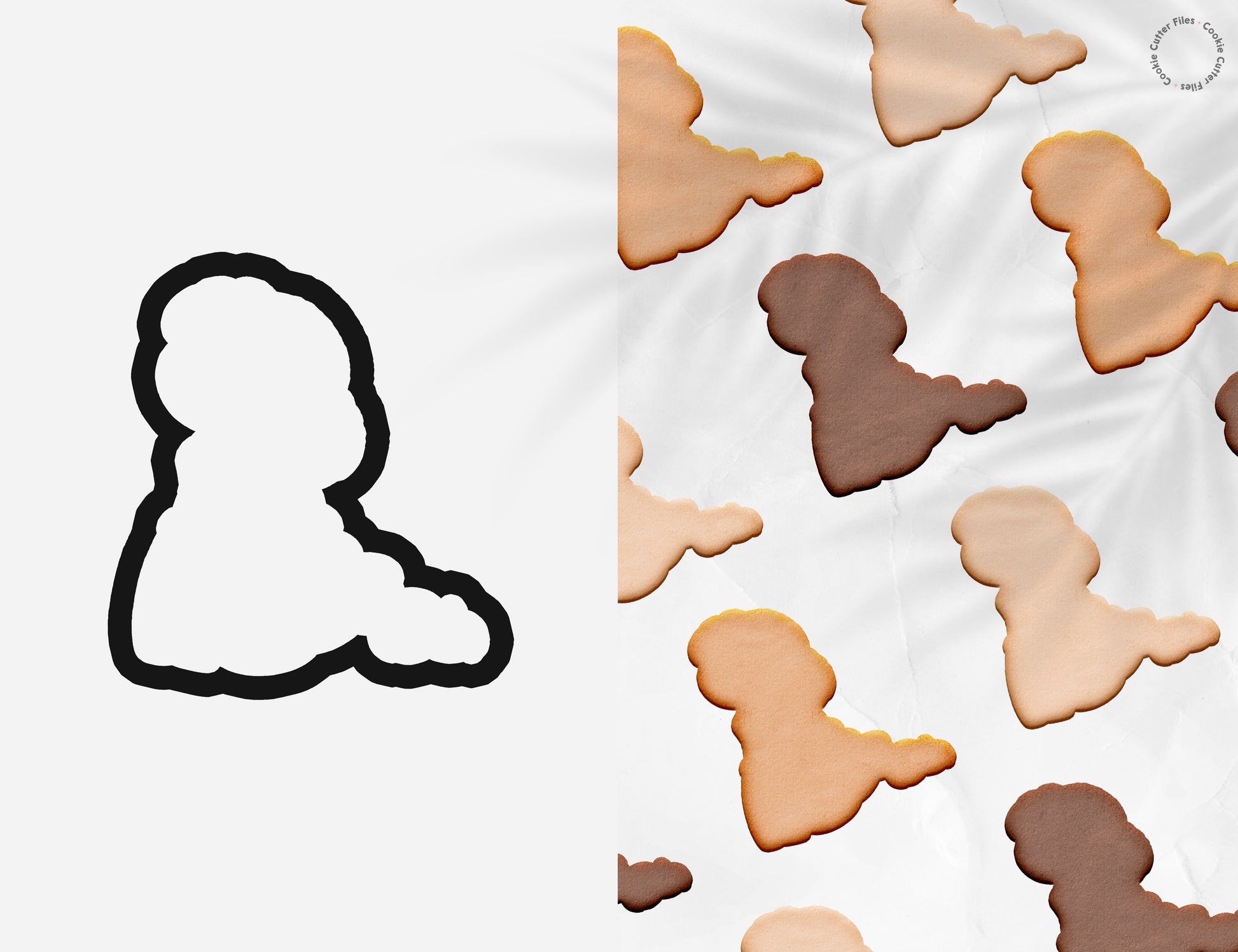 Golden Hair Little Princess Cookie Cutter STL Files Cookie Cutter Files