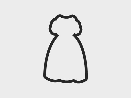 Woodlands Inspired Princess Dress Cookie Cutter STL Files