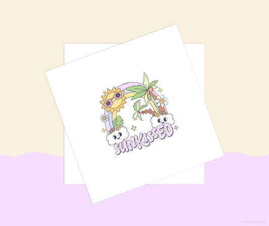 Sun Kissed Groovy Summer Sublimation Transfer Print