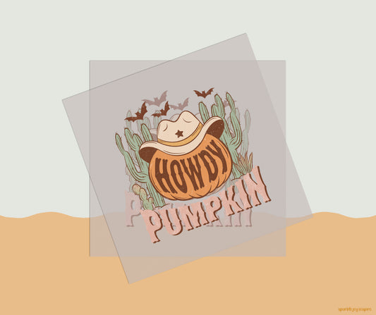 Howdy Pumpkin Howdy Western Halloween DTF Transfer Print