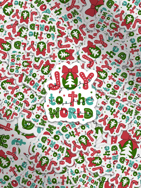 Joy To The World Boho Christmas Christian Jesus Sticker