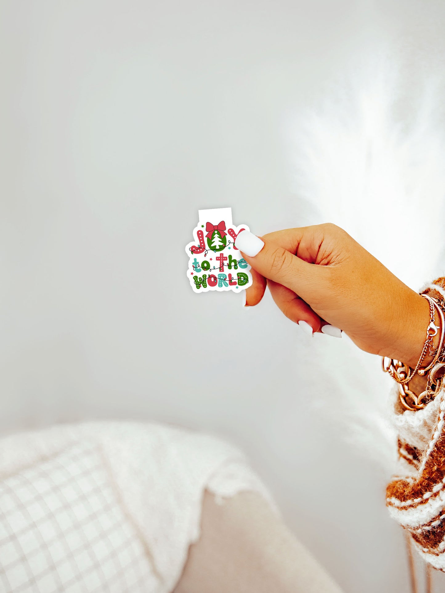Joy To The World Boho Christmas Christian Jesus Magnetic Bookmark