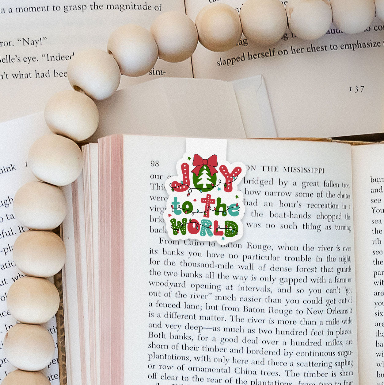 Joy To The World Boho Christmas Christian Jesus Magnetic Bookmark