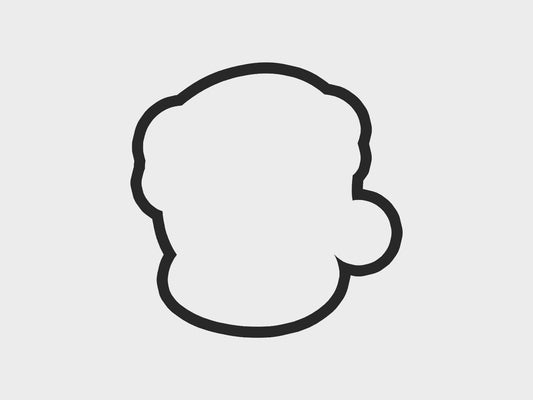 Teddy Bear Christmas Faces Cookie Cutter STL Files