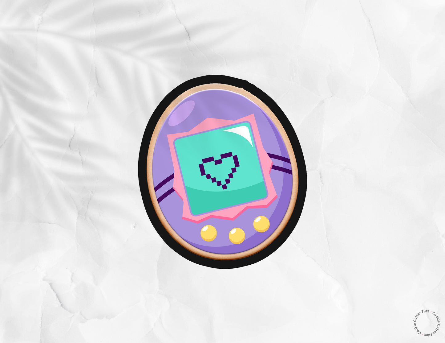 Tech Pet Egg Nostalgia 90s Cookie Cutter STL Files Cookie Cutter Files