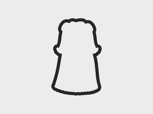 Magical Hair Inspired Princess Dress Cookie Cutter STL Files
