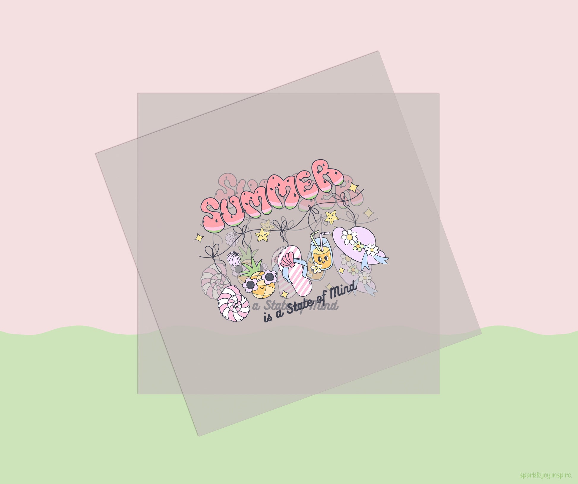 Summer Is A State Of Mind Groovy Summer DTF Transfer Print