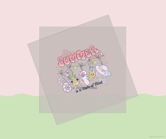 Summer Is A State Of Mind Groovy Summer DTF Transfer Print