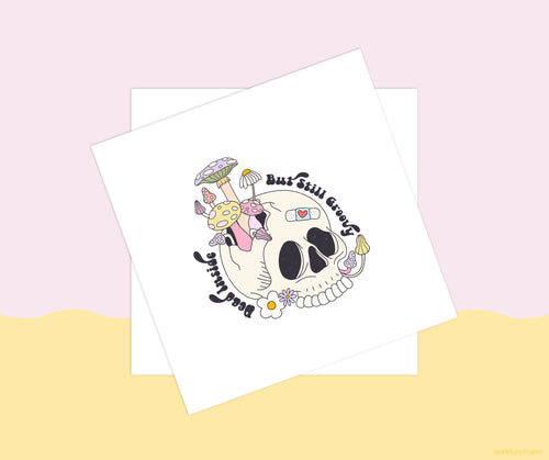 Dead Inside But Still Groovy Mental Health Sublimation Transfer Print