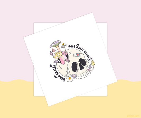 Dead Inside But Still Groovy Mental Health Sublimation Transfer Print