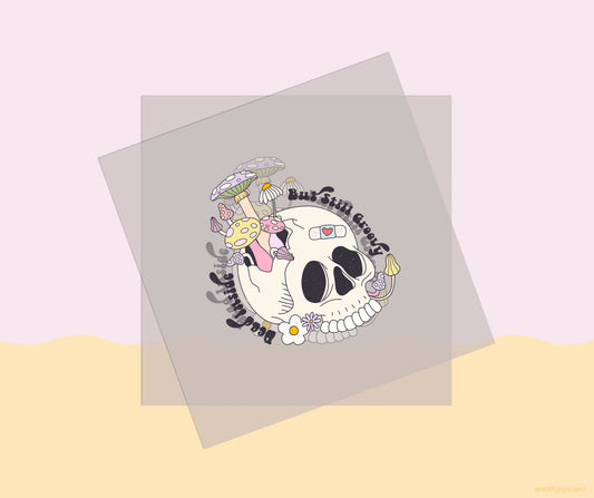 Dead Inside But Still Groovy Mental Health DTF Transfer Print