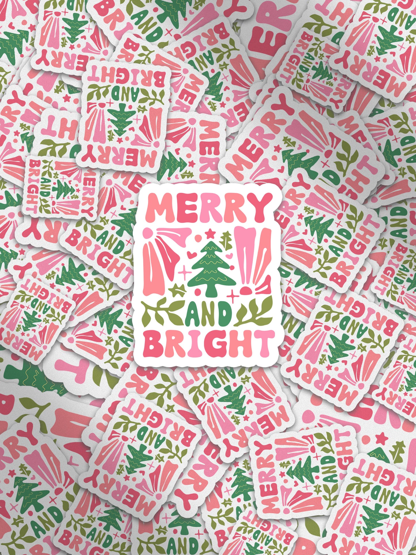 Mery And Bright Boho Christmas Christian Jesus Sticker
