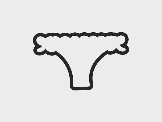 Bow Undies Bachelorette Red Lingerie Cookie Cutter STL Files